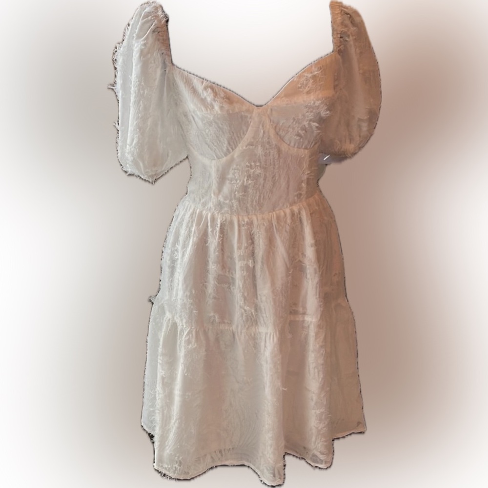 White elegant dress Size 12 backless
